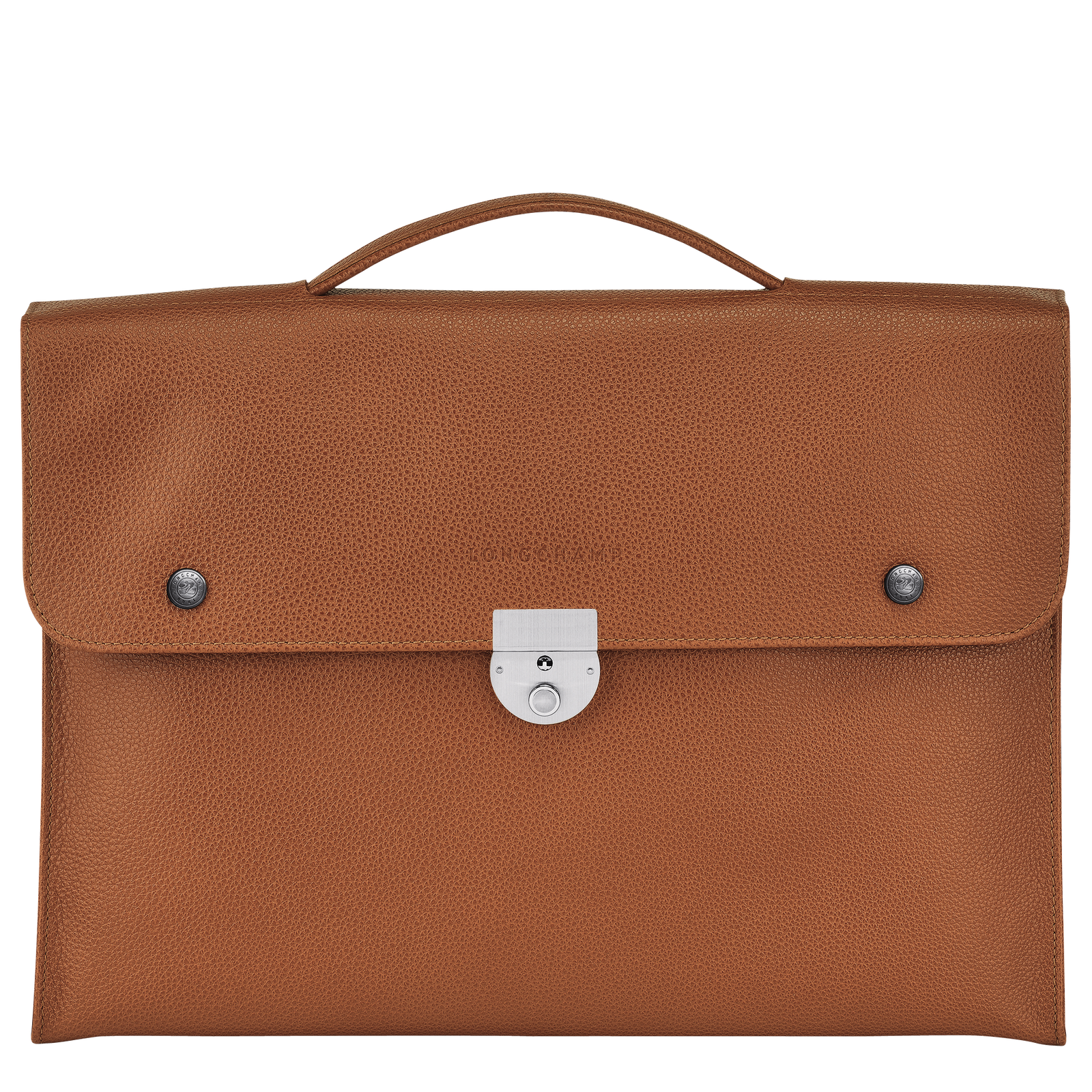 Porte documents S Le Foulonn Cuir Caramel Longchamp LU
