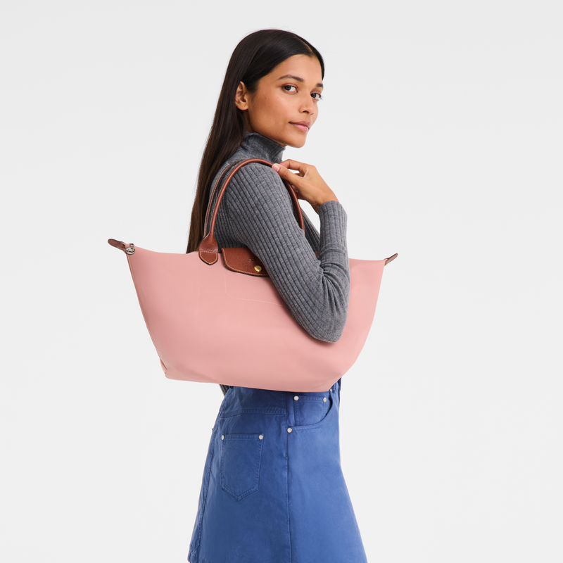 Le Pliage Original Bolso con asa superior L , Tela - T&eacute; rosa  - Vista 8 de 8