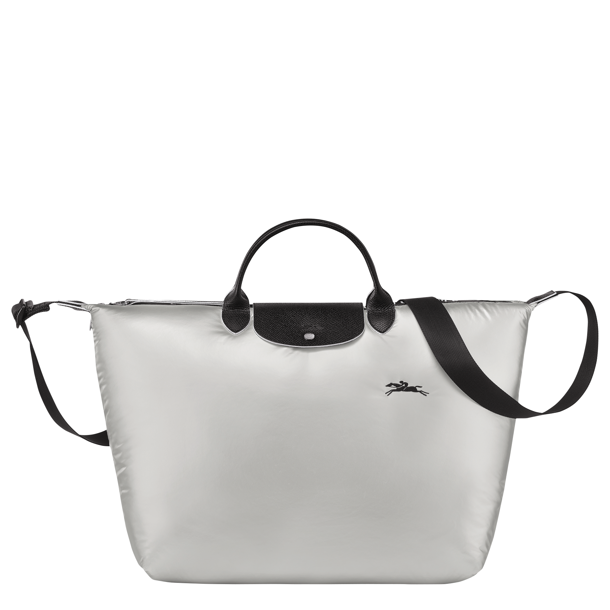 silver longchamp bag