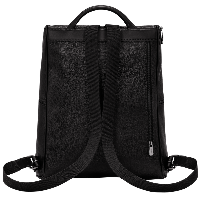 Le Foulonné Backpack , Black - Leather  - View 4 of  5