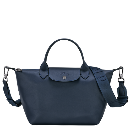 Le Pliage Xtra S Handbag , Navy - Leather - View 1 of  5