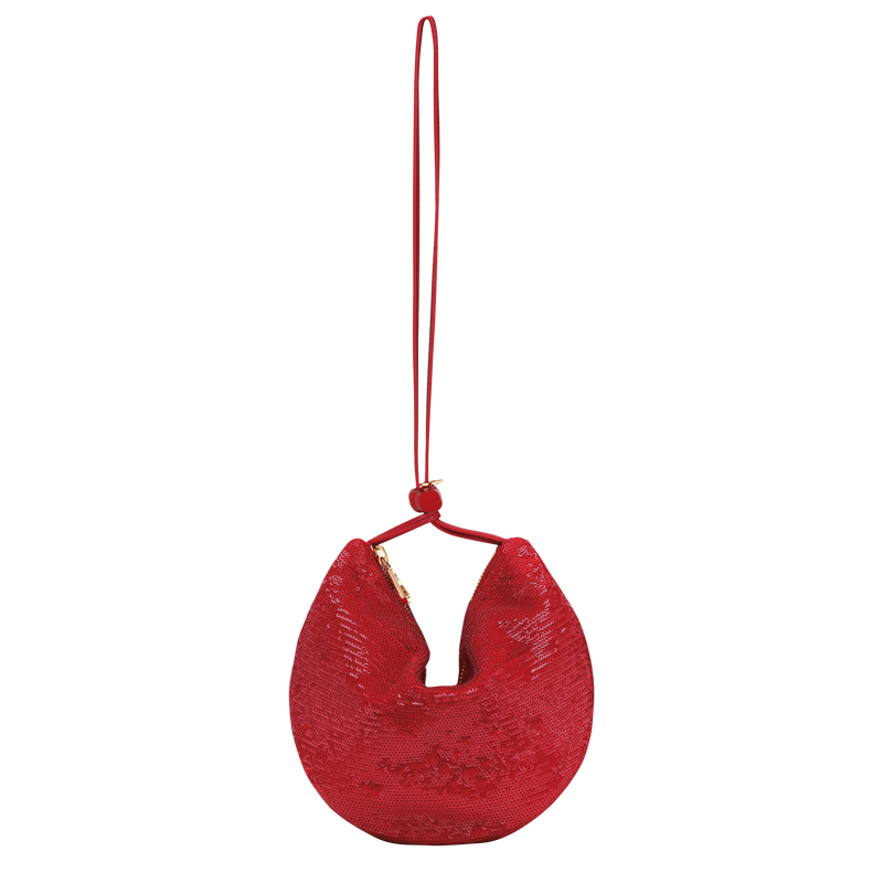 Le Roseau Clutch , Red - Canvas  - View 5 of 6