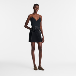 Skirt , Black - Leather
