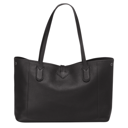 Le Roseau Essential L Tote bag , Black - Leather - View 4 of  5