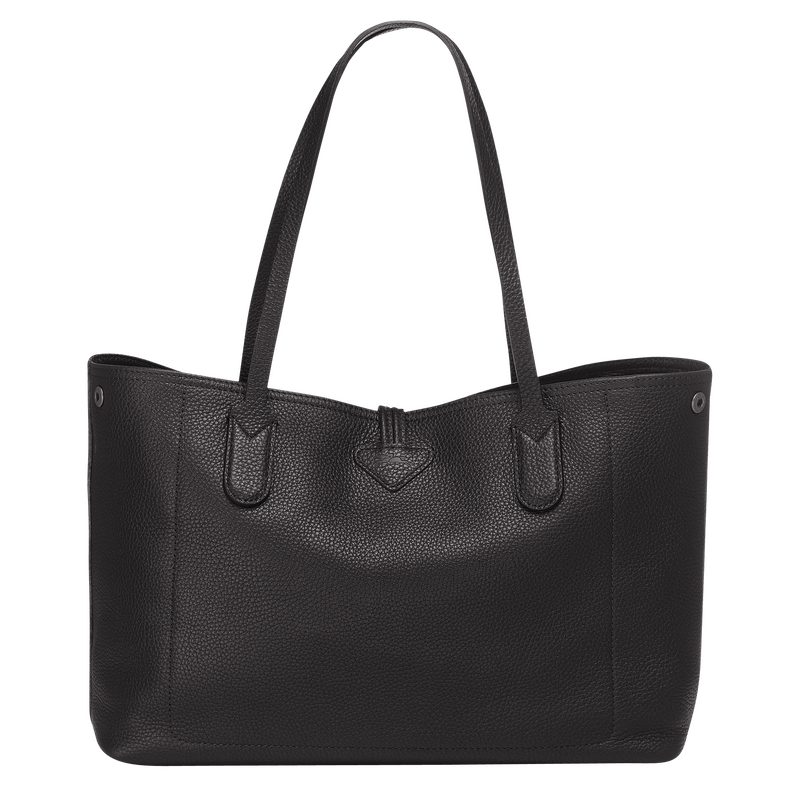 Longchamp Small Roseau Leather Tote Bag - Grey for Women