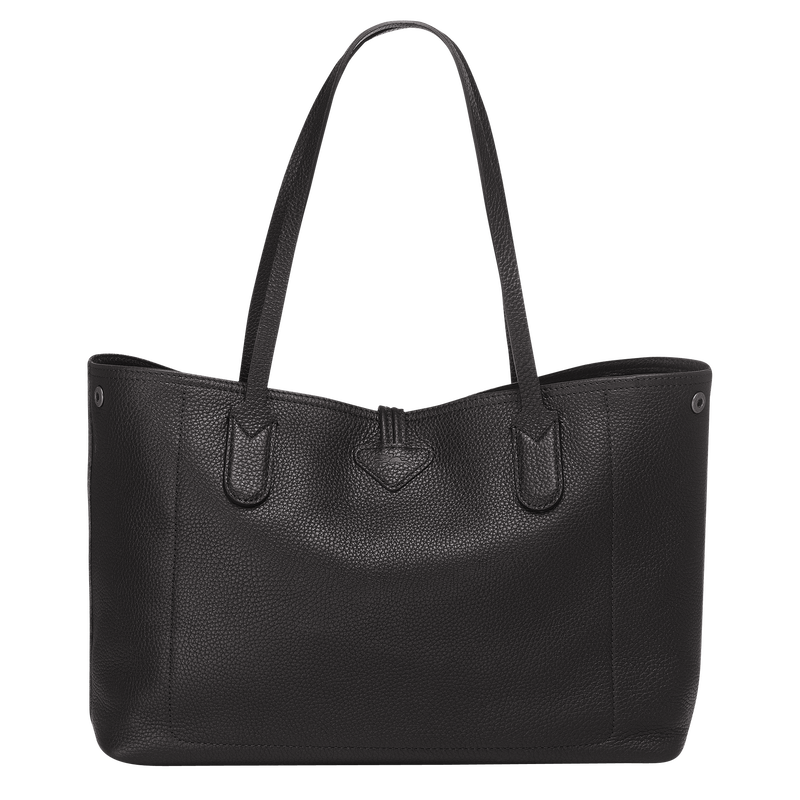 Sac cabas L Le Roseau Essential , Cuir - Noir  - Vue 4 de 5