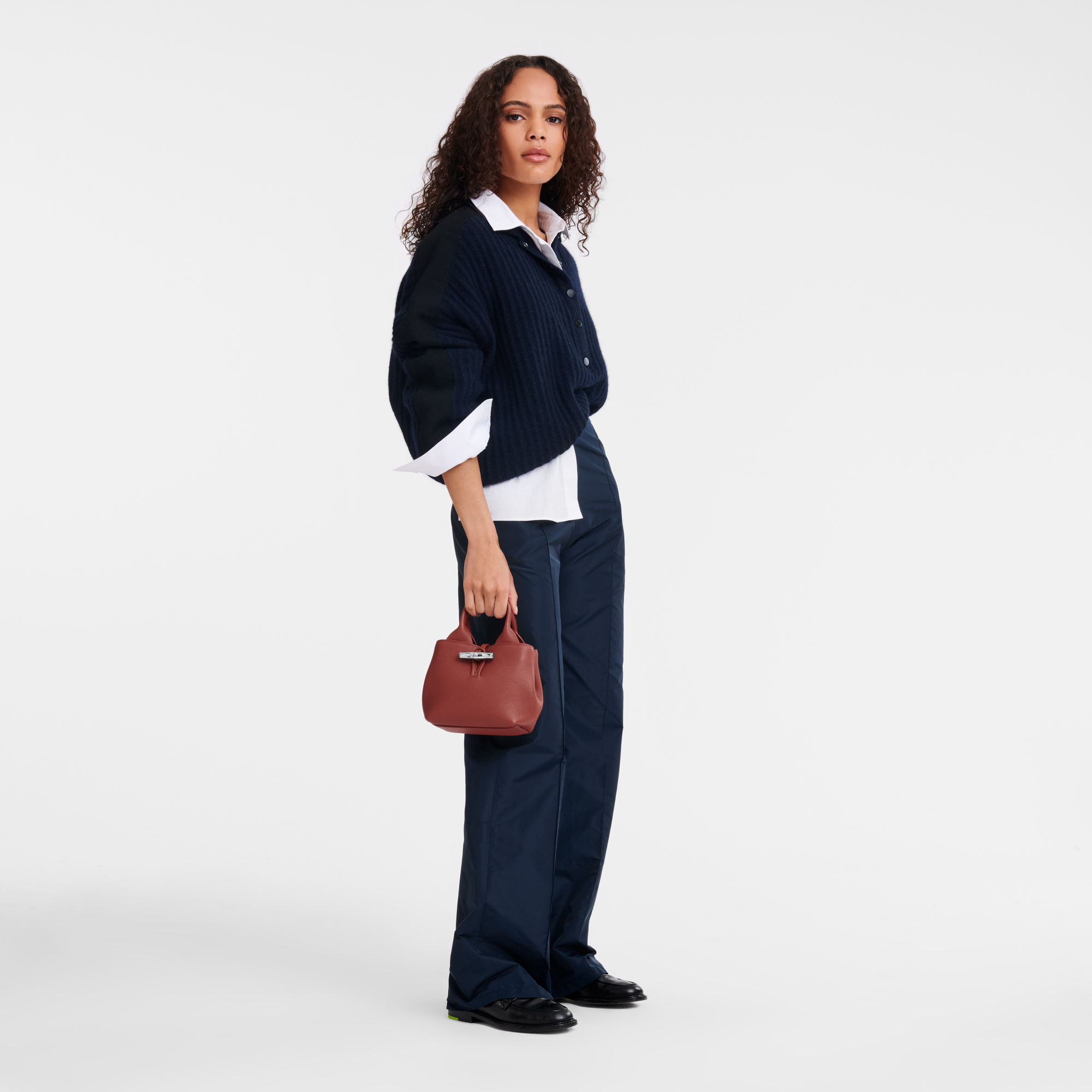 Handbag XS, Chestnut - View 2 of
7 - zoom in Le Roseau Handbag XS, Chestnut