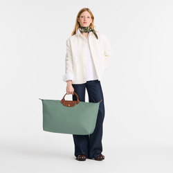 Le Pliage Original XL Travel bag , Celadon - Recycled canvas