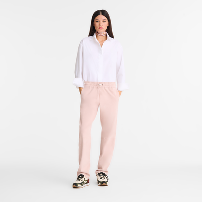 Gerade Hose aus Leder , Leder - Pink