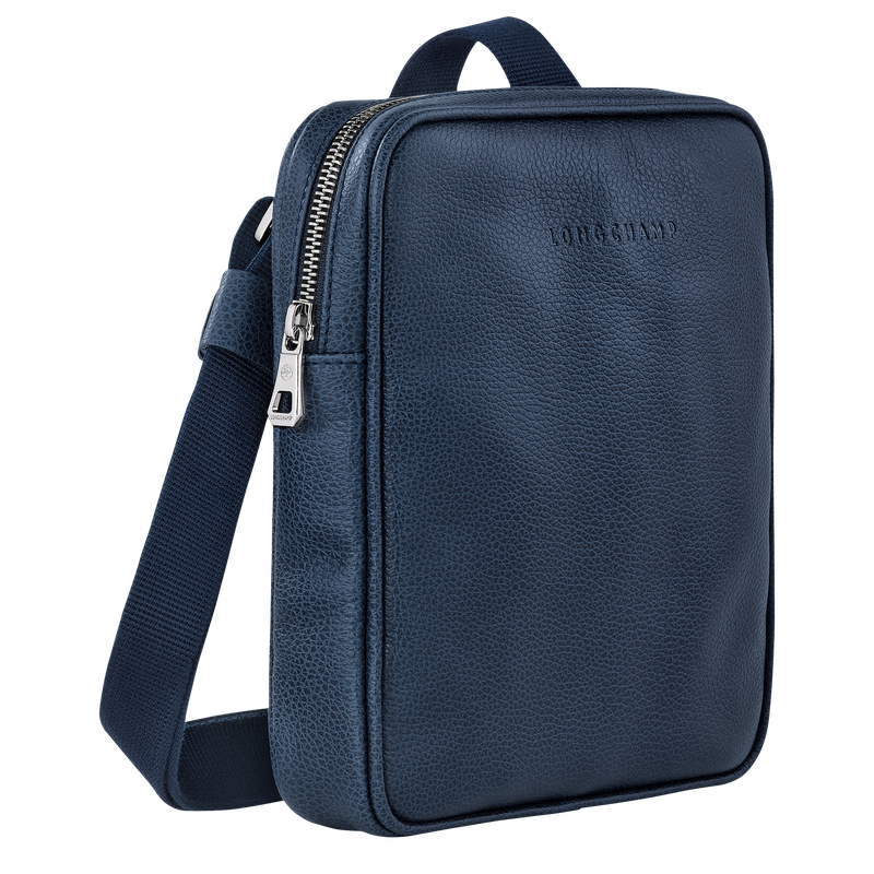 Le Foulonné XS Crossbody bag , Navy - Leather  - View 3 of  4