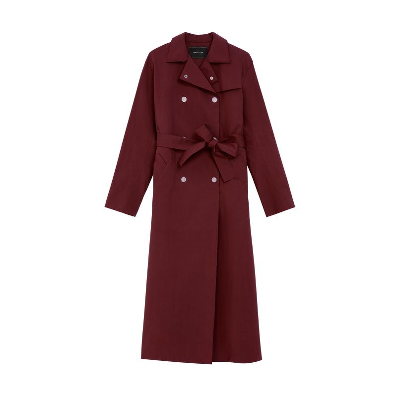 Trenchcoat , Wasserabweisender technischer Canvas - Bordeaux  - Ansicht 1 von 5