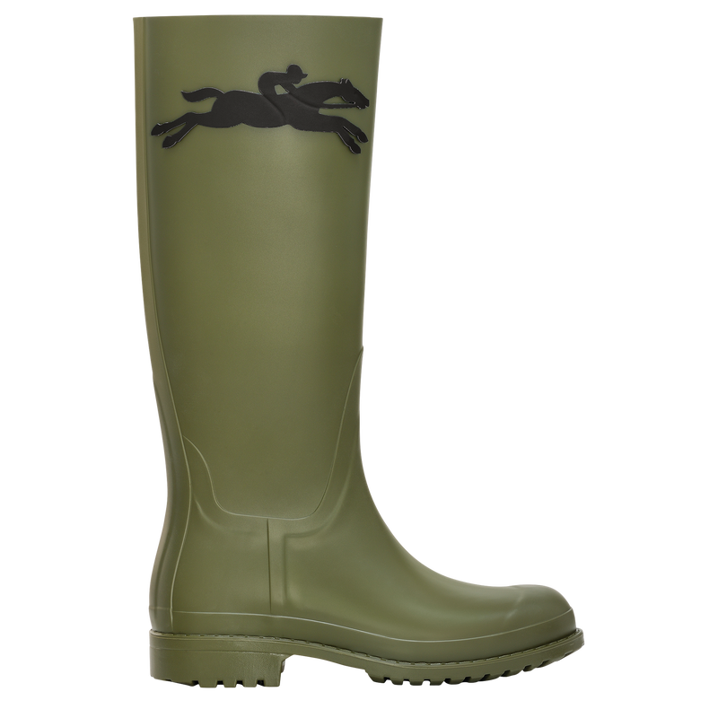 Flache Stiefel Cheval Longchamp , PVC - Khaki  - Ansicht 1 von 4