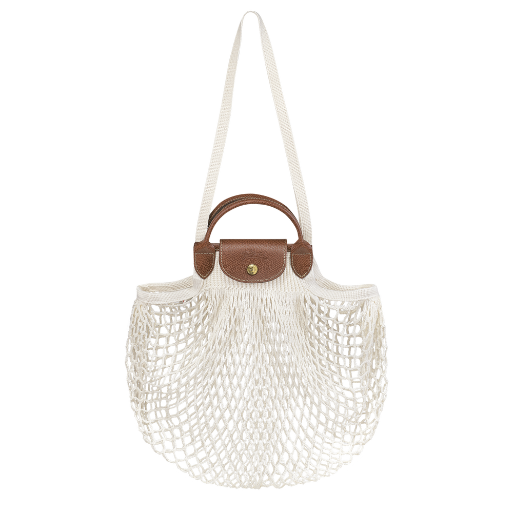 Le Pliage Filet L Mesh bag in ecru