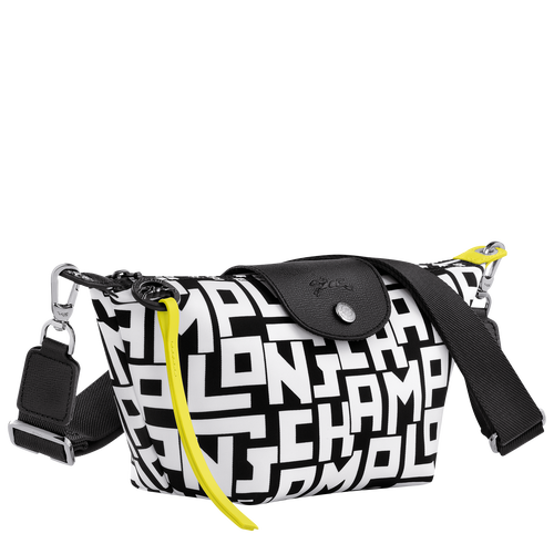 Le Pliage LGP XS Crossbody bag , Black/White - Canvas - View 3 of  4