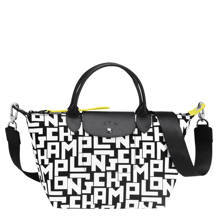 Le Pliage LGP Top handle bag S, Black/White