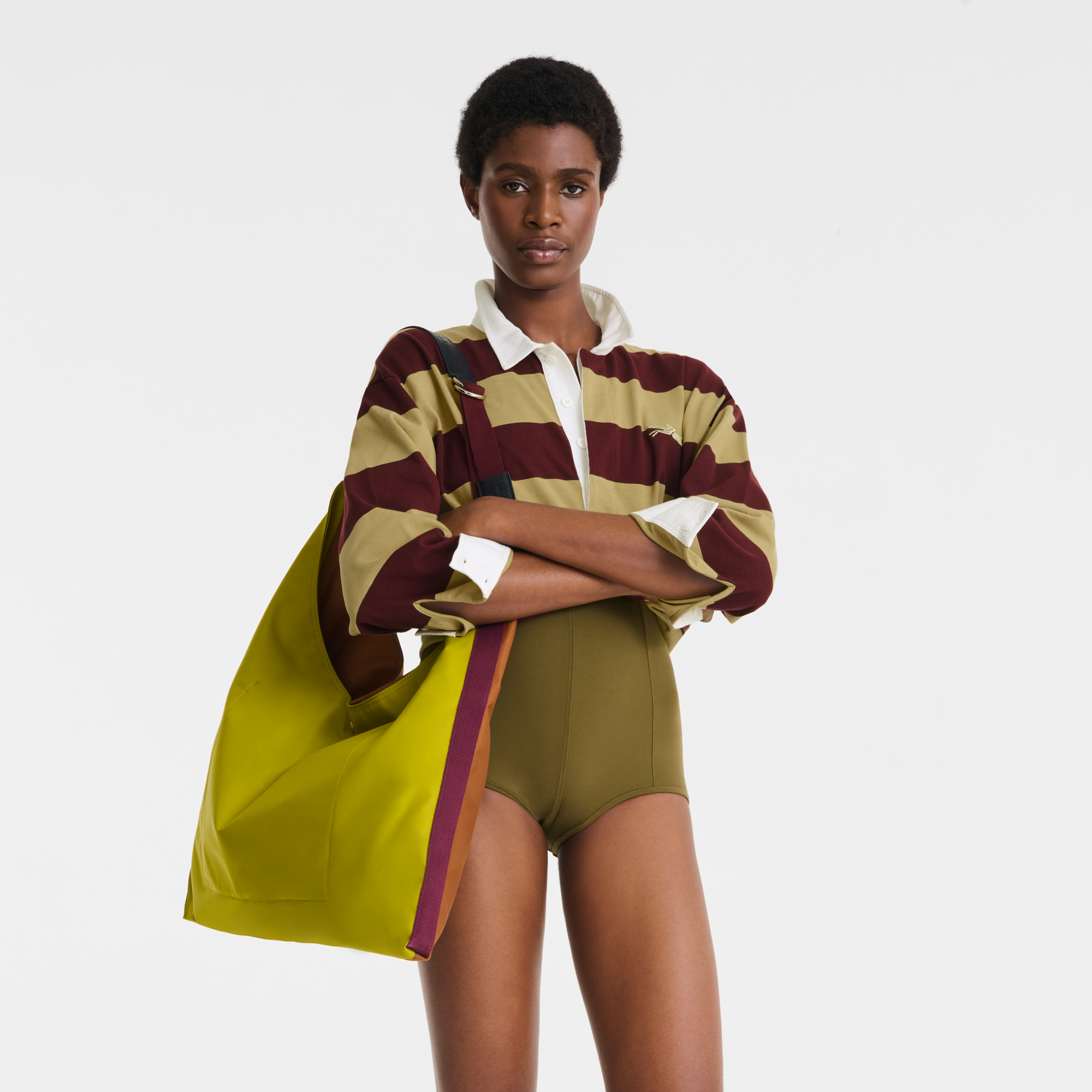 Re-Play Borsa da spalla XL,  Acido/Cognac