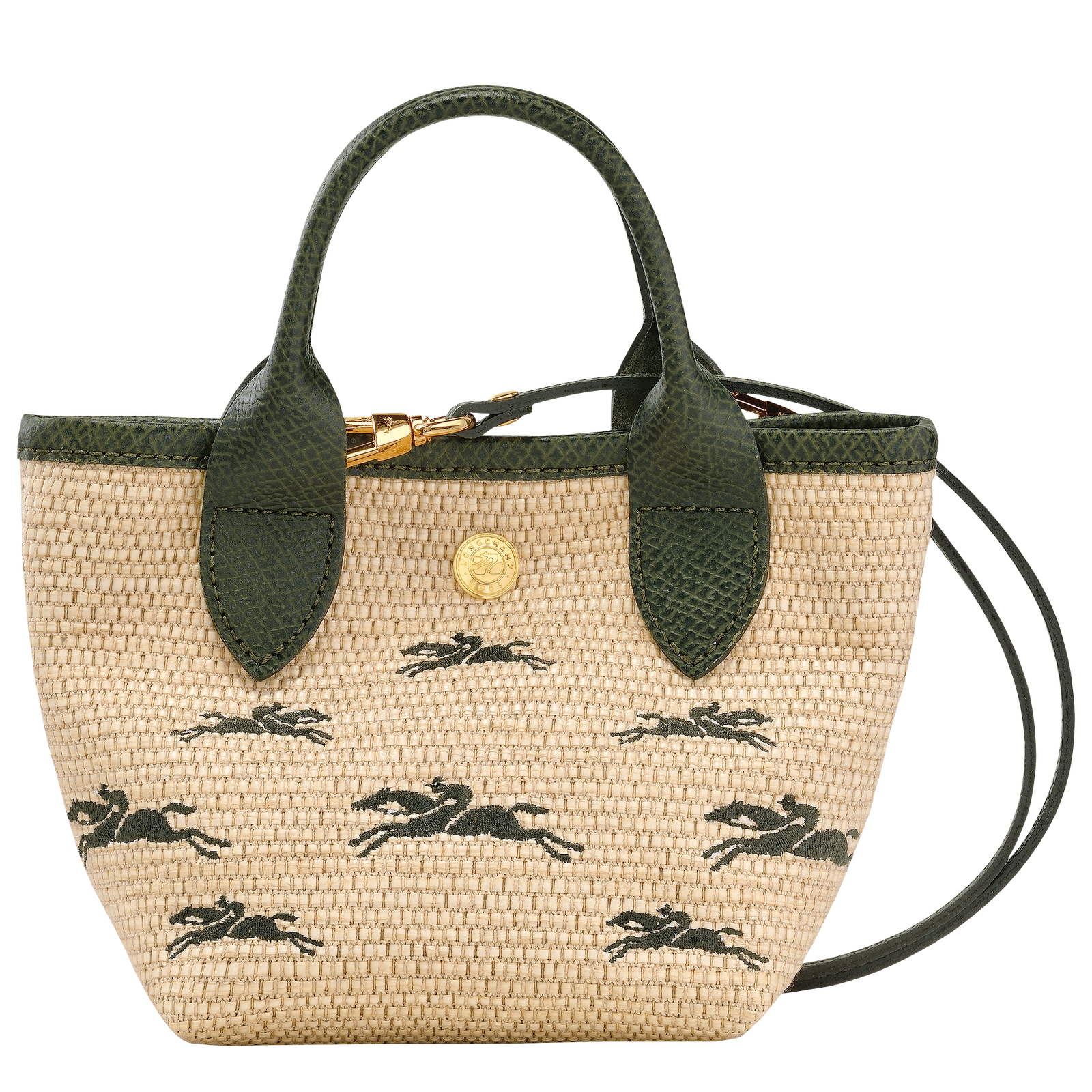 Khaki top longchamp bag
