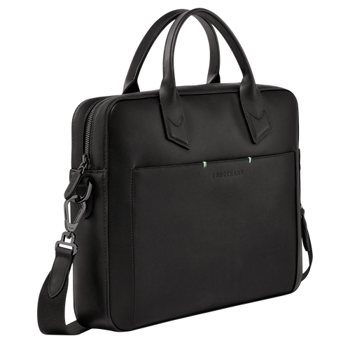 Longchamp sur Seine Briefcase , Black - Leather - View 3 of 5
