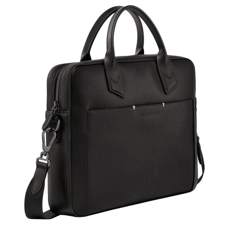 Longchamp sur Seine Briefcase , Black - Leather  - View 3 of 5