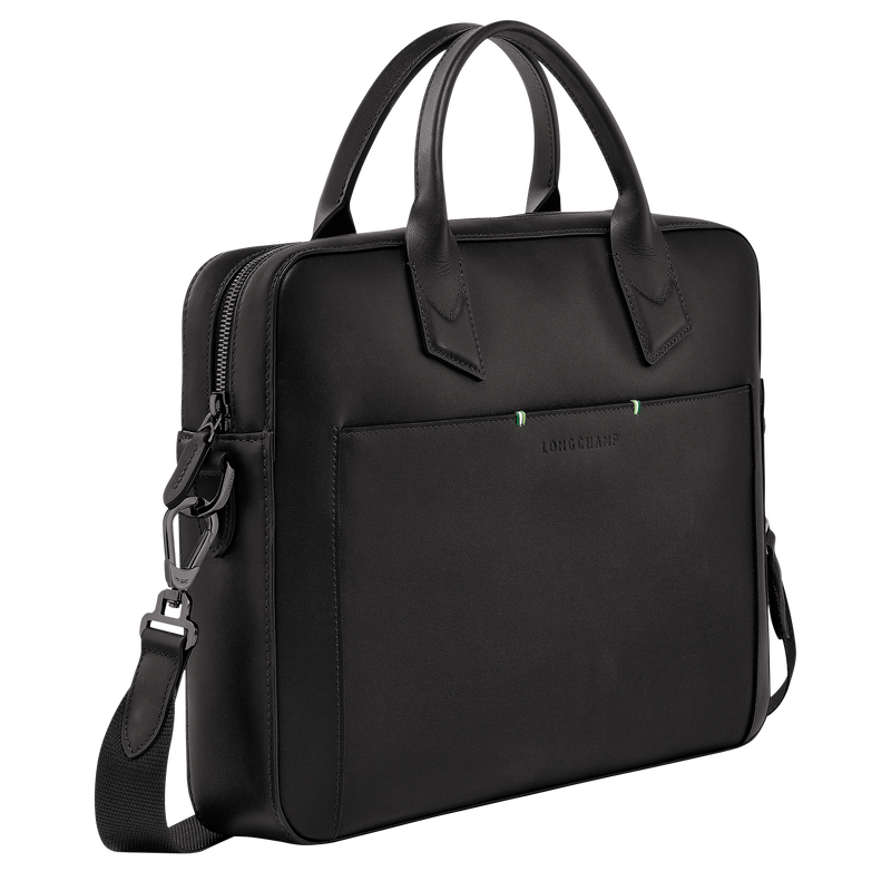 Longchamp sur Seine Briefcase , Black - Leather  - View 3 of  5