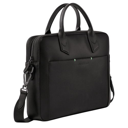 Longchamp sur Seine Briefcase , Black - Leather - View 2 of  4