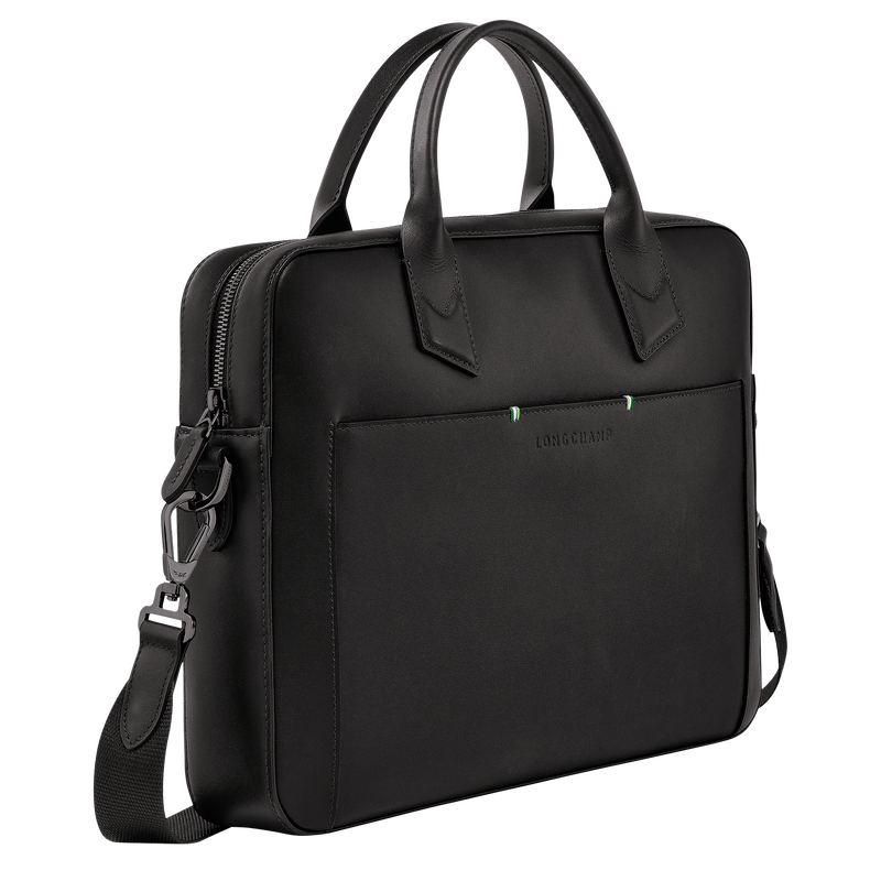 Longchamp sur Seine Briefcase , Black - Leather  - View 2 of  4