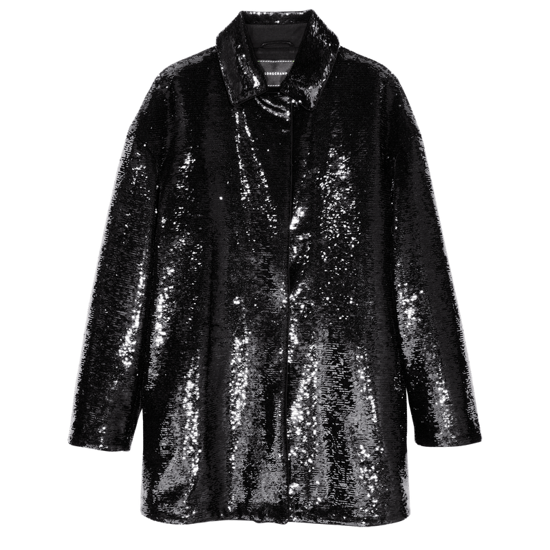 Coat , Black - Sequin  - View 1 of 3