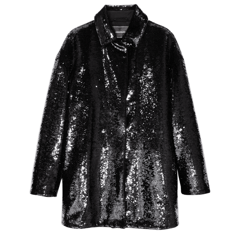 Coat , Black - Sequin  - View 1 of  3