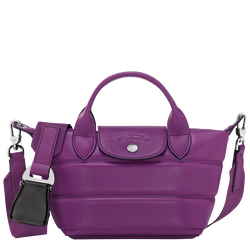 Le Pliage Xtra Tas met handgreep aan de bovenkant XS , Violet - Leder