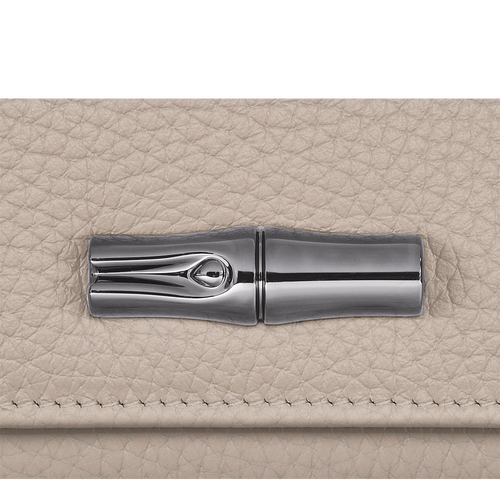Brieftasche im Kompaktformat Le Roseau Essential , Leder - Hellgrau - Ansicht 3 von 3