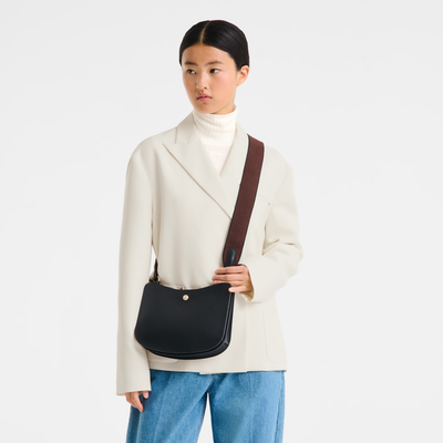 Sac bandouli&egrave;re S &Eacute;pure , Cuir - Noir