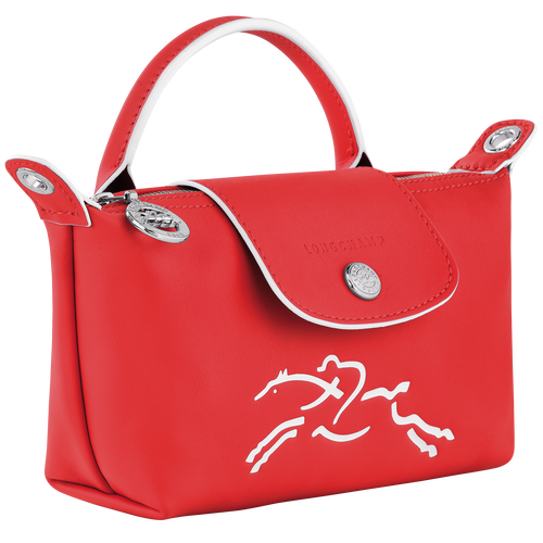 Pochette Le Pliage Xtra , Leder - Rot - Ansicht 3 von 4