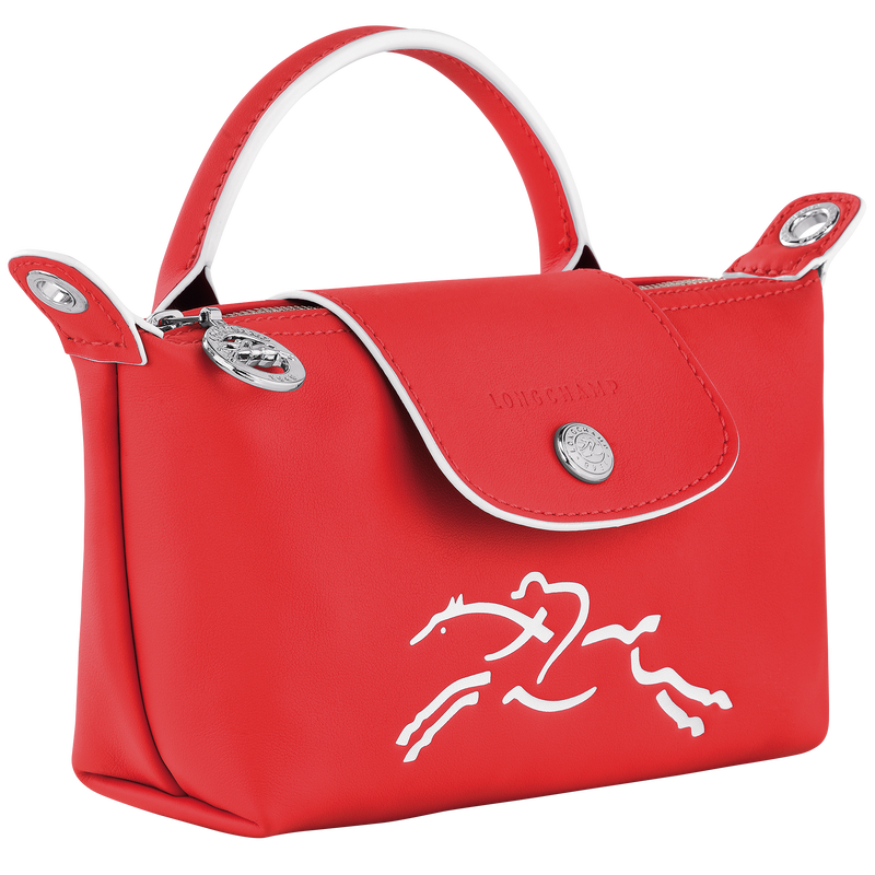 Pochette Le Pliage Xtra , Leder - Rot  - Ansicht 3 von 4