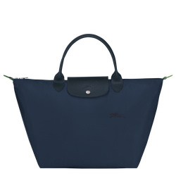 Le Pliage Green M Handbag , Navy - Recycled canvas