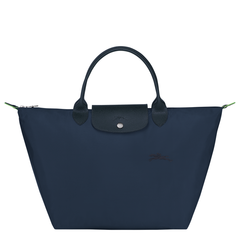 Le Pliage Green M Handbag , Navy - Recycled canvas  - View 1 of 5