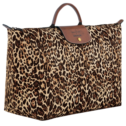 Longchamp X D'heygere Reisetasche/Rucksack S, Panther-Print
