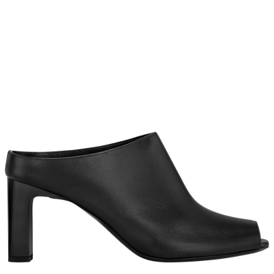 Heeled mules, Black