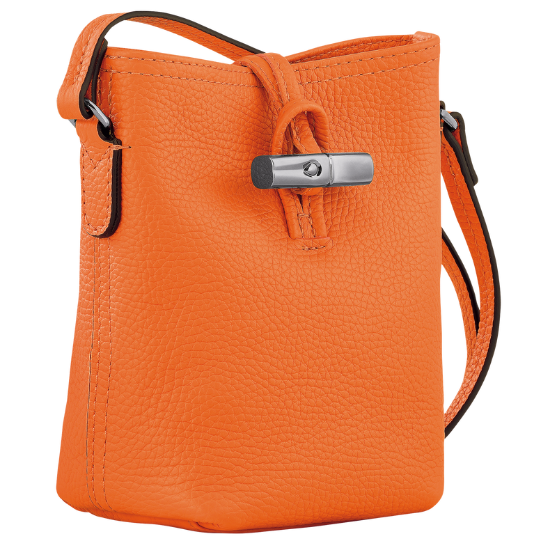 Roseau Essential XS Crossbody bag , Orange - Leather  - View 3 of  4