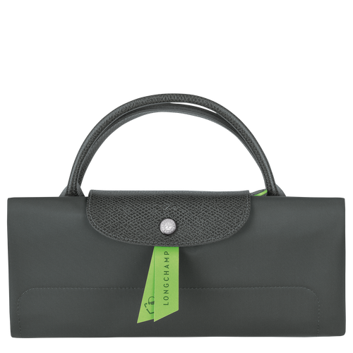 Le Pliage Green M Travel bag , Graphite - Recycled canvas - View 7 of 7