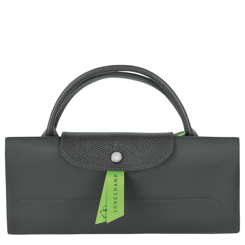 LONGCHAMP Le Pliage Cuir Leather Large Travel Crossbody Bag Green