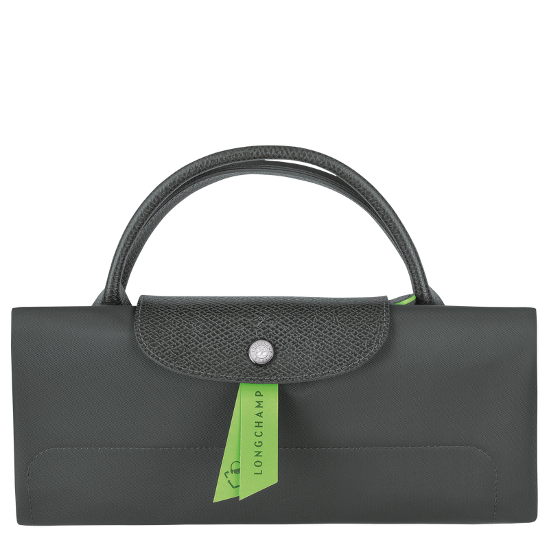 Reisetasche M Le Pliage Green , Recyceltes Canvas - Graphitgrau  - Ansicht 7 von 7