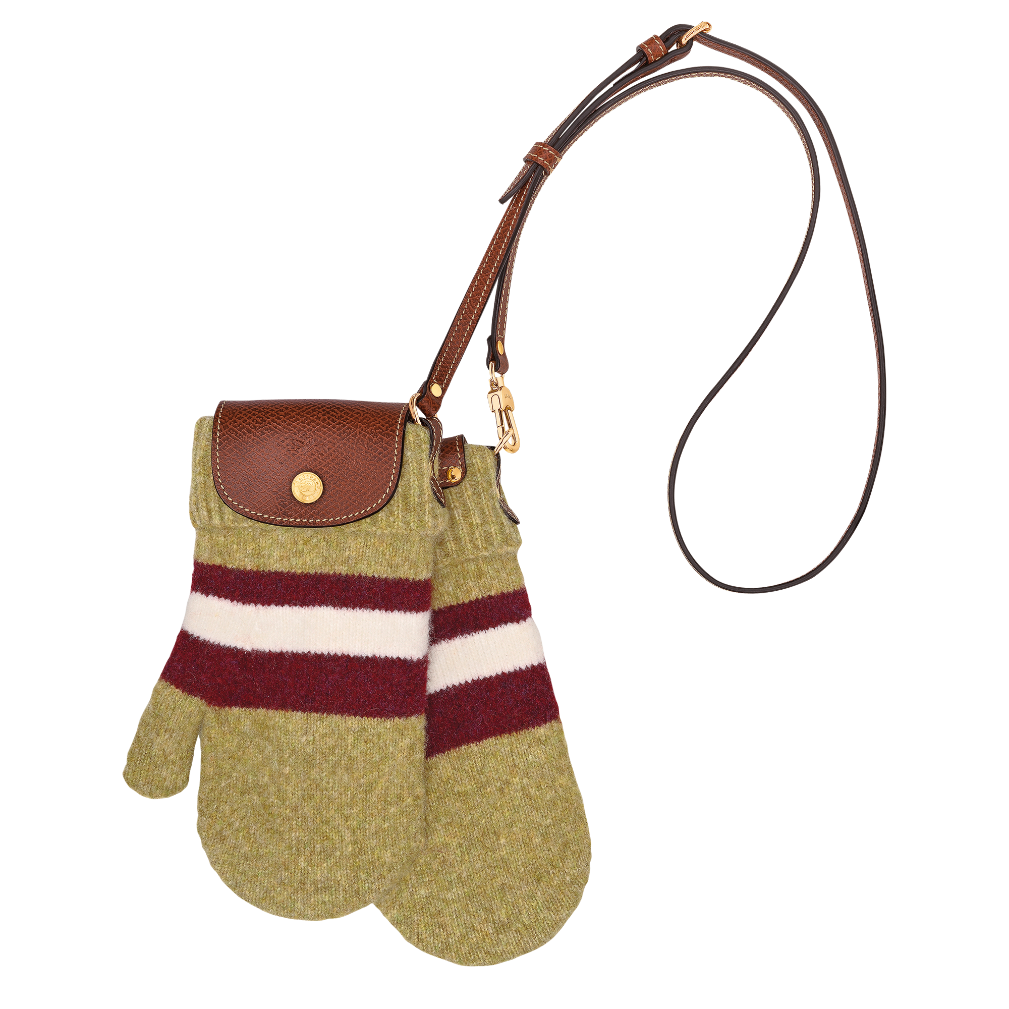 Le Pliage Collection F&auml;ustling-Tasche XS, Pistazie/Bordeaux