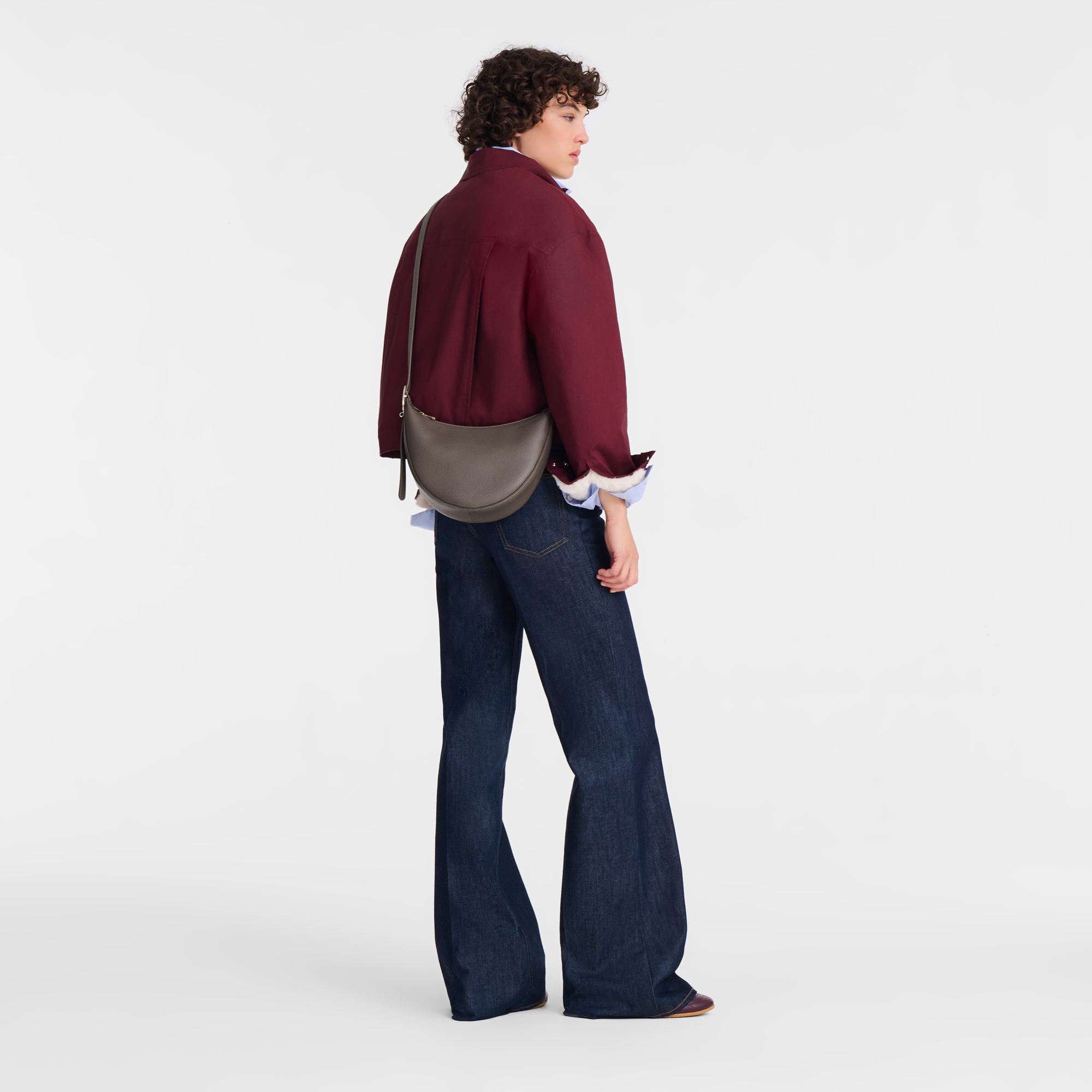 Le Foulonn&eacute; Crossbody bag S, Taupe
