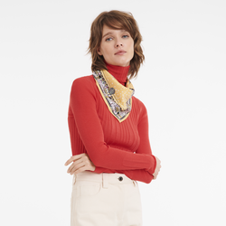 Tour Eiffel Noël Longchamp Silk scarf 50 , Wheat - Silk