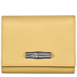 Brieftasche im Kompaktformat Roseau Essential , Leder - Weizengelb