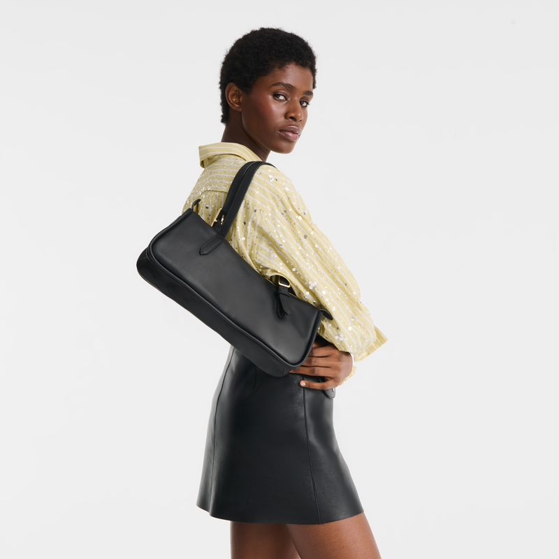 Looong Shoulder bag , Black - Leather  - View 2 of  6