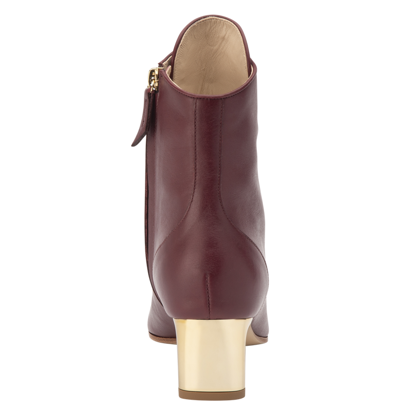 La Patineuse Botas bajas de tac&oacute;n alto , Cuero - Burdeos  - Vista 4 de 5