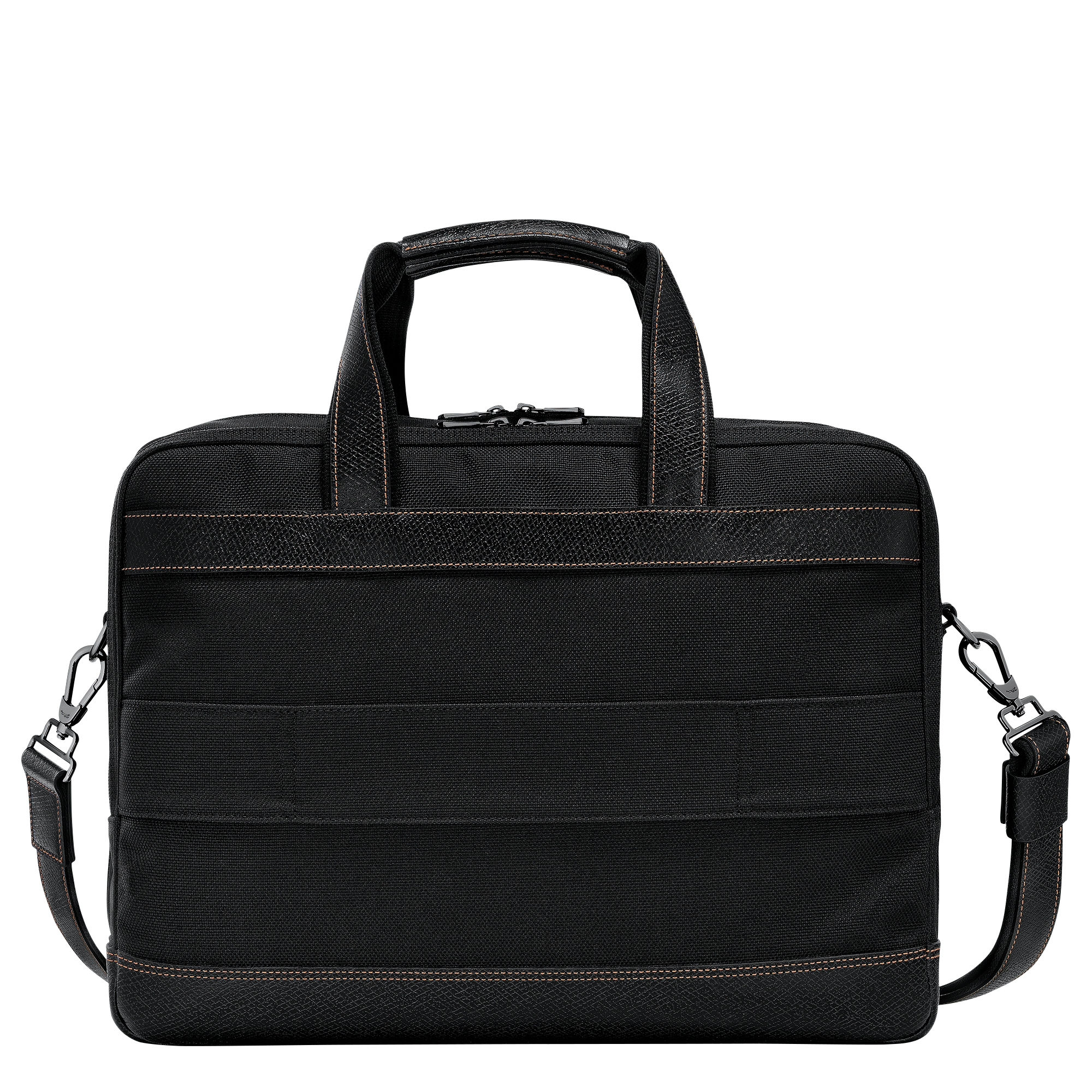 Boxford L Briefcase Black - Recycled canvas | Longchamp US Boxford L Briefcase Black - Recycled canvas | Longchamp US