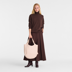 Le Foulonn&eacute; XL Tote bag , Cream - Leather