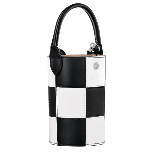 Umhängetasche XS Épure , Leder - Schwarz/Weiss - Ansicht 3 von 4